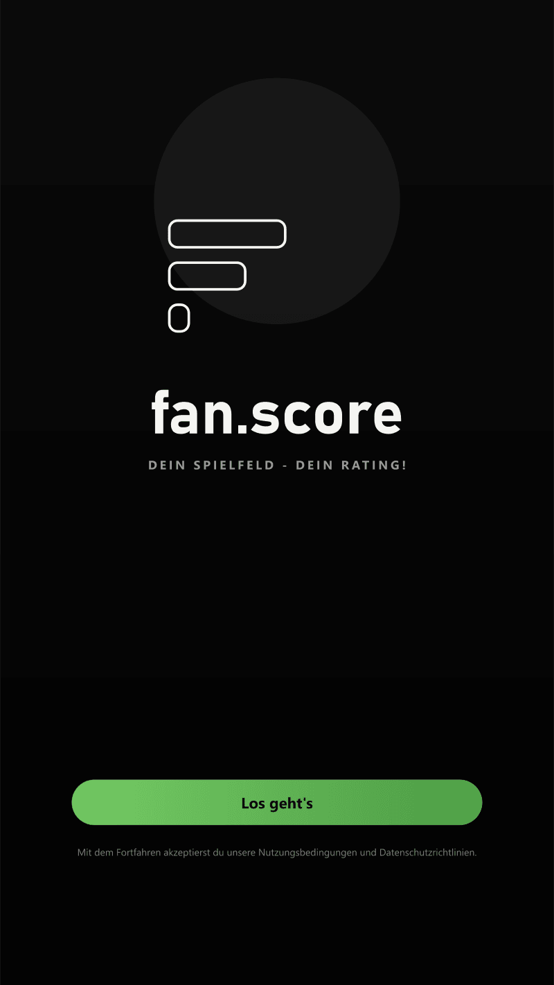 Startbildschirm der App mit Logo und Ladeanzeige